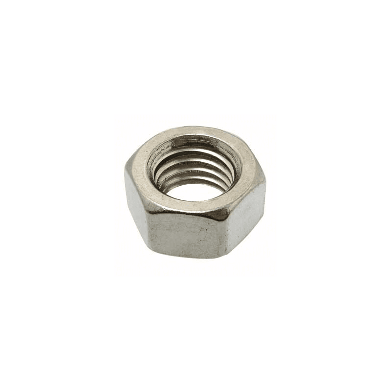 Protecq DIN 934 møtrik i AISI 316/A4. Vælg mellem dimensioner M3 til M8 til marineapplikationer.