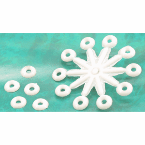 Pynteskiver - Plast fra Nuova Rade fås i 3 varianter med Skrue maal: 3,5 mm, 4,5 mm, 5,5 mm.