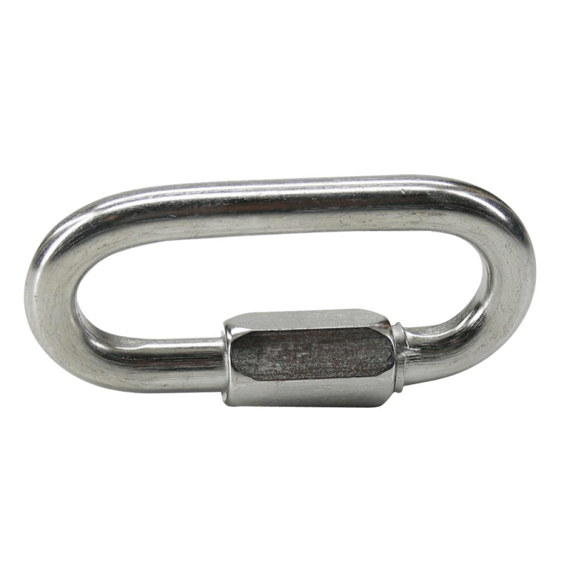 Quick Link P led i rustfrit stål fås i 7 varianter med Godstykkelse: 4 mm, 5 mm, 6 mm, 7 mm, 8 mm, 10 mm, 12 mm.