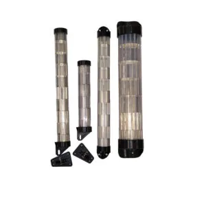 Radarreflektor fås i 4 varianter med Mål: Ø 50 mm / L 500 mm Motorbåd, Ø 50 mm / L 355 mm Motorbåd, Ø 50 mm / L 500 Sejlbåd, Ø 100 mm / L 355 mm Sejlbåd.