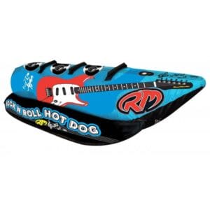 Oplev Ron Marks Rock N´Roll Hot Dog Funtube til 3 personer. Komfortabel og holdbar funtube til sjove dage på vandet. Bestil nu!