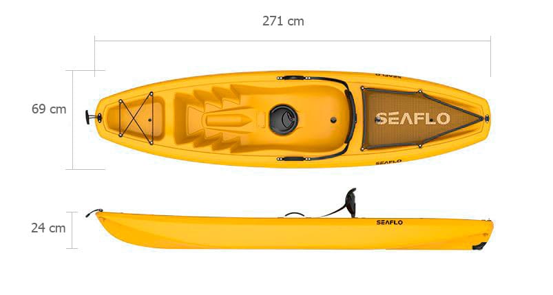 Oplev Seaflo sit-on-top kajak til voksne. Stabil, komfortabel og perfekt til rekreativ sejlads. Bestil din i dag!
