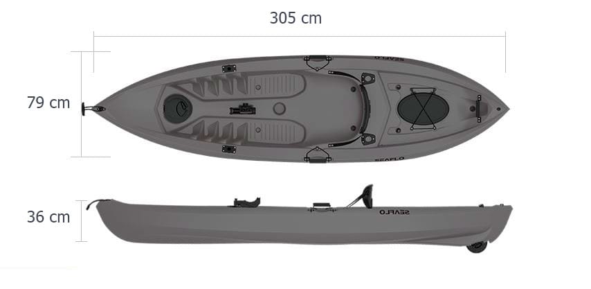 Oplev Seaflo sit-on-top fiskekajak. Ideel til fiskeri og snorkling med komfort og stabilitet. Bestil din kajak i dag!
