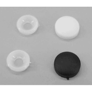 Skrueskjuler i hvid eller sort plast fås i 4 varianter med Farve: Sort, Hvid.