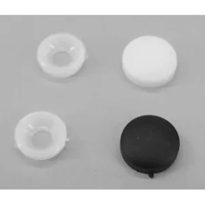 Skrueskjuler i hvid eller sort plast fås i 4 varianter med Farve: Sort, Hvid.