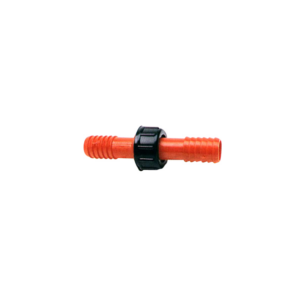 Slangeforbinder i nylon fås i 7 varianter med Stoerrelse Dia: 12 mm, 14 mm, 16 mm, 18 mm, 20 mm, 25 mm, 30 mm.