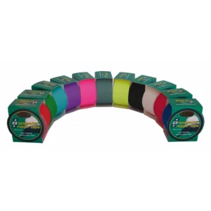 Spilertape fås i 8 varianter med Farve: Hvid, Mørk blå, Rød, Grøn, Gul, Sort, Lys blå, Orange.