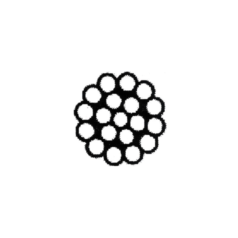Stålwire 1x19 AISI 316 fås i 7 varianter med Størrelse: 2 mm, 3 mm, 4 mm, 5 mm, 6 mm, 8 mm, 10 mm.