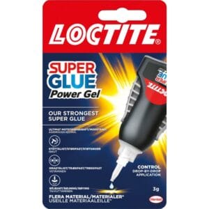 Loctite Super Glue Flex Gel til limning. Vælg mellem Tube og Control håndgreb. Se størrelser.