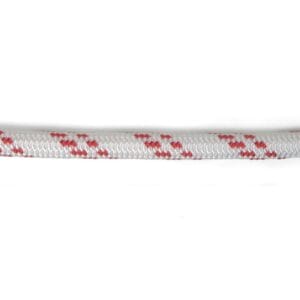 Superfald dobbeltflettet - Hvid/rød fås i 6 varianter med O mm: 6 mm, 8 mm, 10 mm, 12 mm, 14 mm, 16 mm.