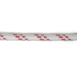 Superfald dobbeltflettet - Hvid/rød fås i 6 varianter med O mm: 6 mm, 8 mm, 10 mm, 12 mm, 14 mm, 16 mm.