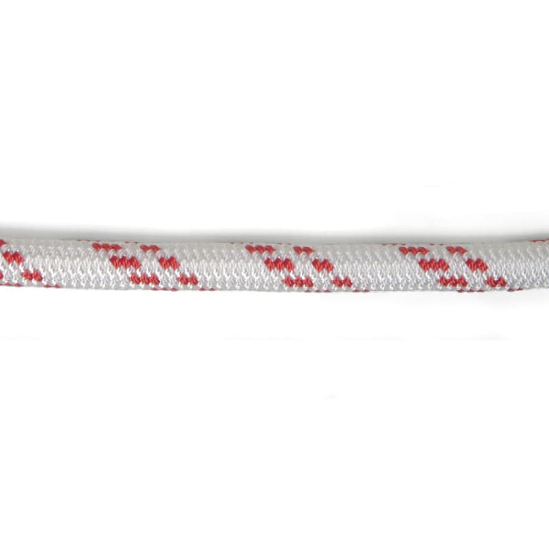 Superfald dobbeltflettet - Hvid/rød fås i 6 varianter med O mm: 6 mm, 8 mm, 10 mm, 12 mm, 14 mm, 16 mm.