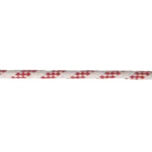 Superskøde dobbeltflettet hvid/rød fås i 6 varianter med O mm: 6 mm, 8 mm, 10 mm, 12 mm, 14 mm, 16 mm.