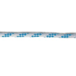 Superskøde dobbeltflettet Hvid/blå fås i 6 varianter med O mm: 6 mm, 8 mm, 10 mm, 12 mm, 14 mm, 16 mm.