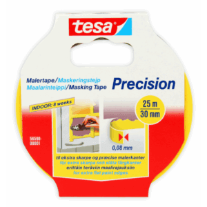 Køb Tesa malertape Precision Indoor til præcise malerprojekter. Få skarpe farvekanter uden klæberester. Bestil nu!