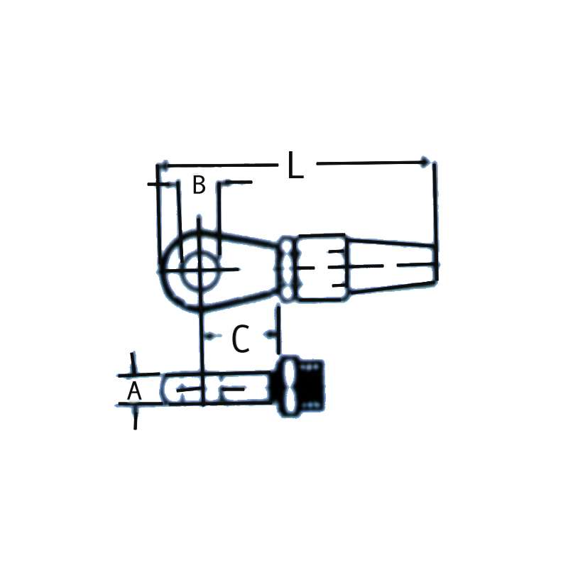 Valsefri terminal med øje til rig- og dæksudstyr. Vælg variant fra 2,5 mm til 10 mm.