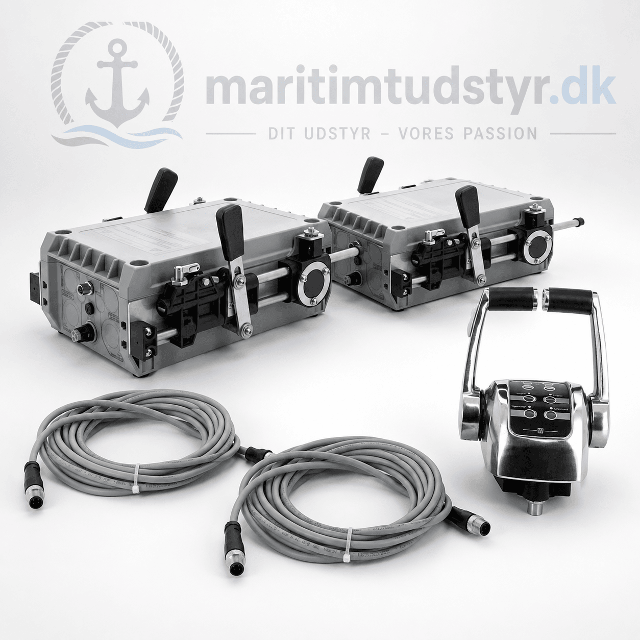 Vetus EC4 elektronisk motorkontrol med aktuator kontrolhåndtag og CAN-bus kabel til 2 x motor