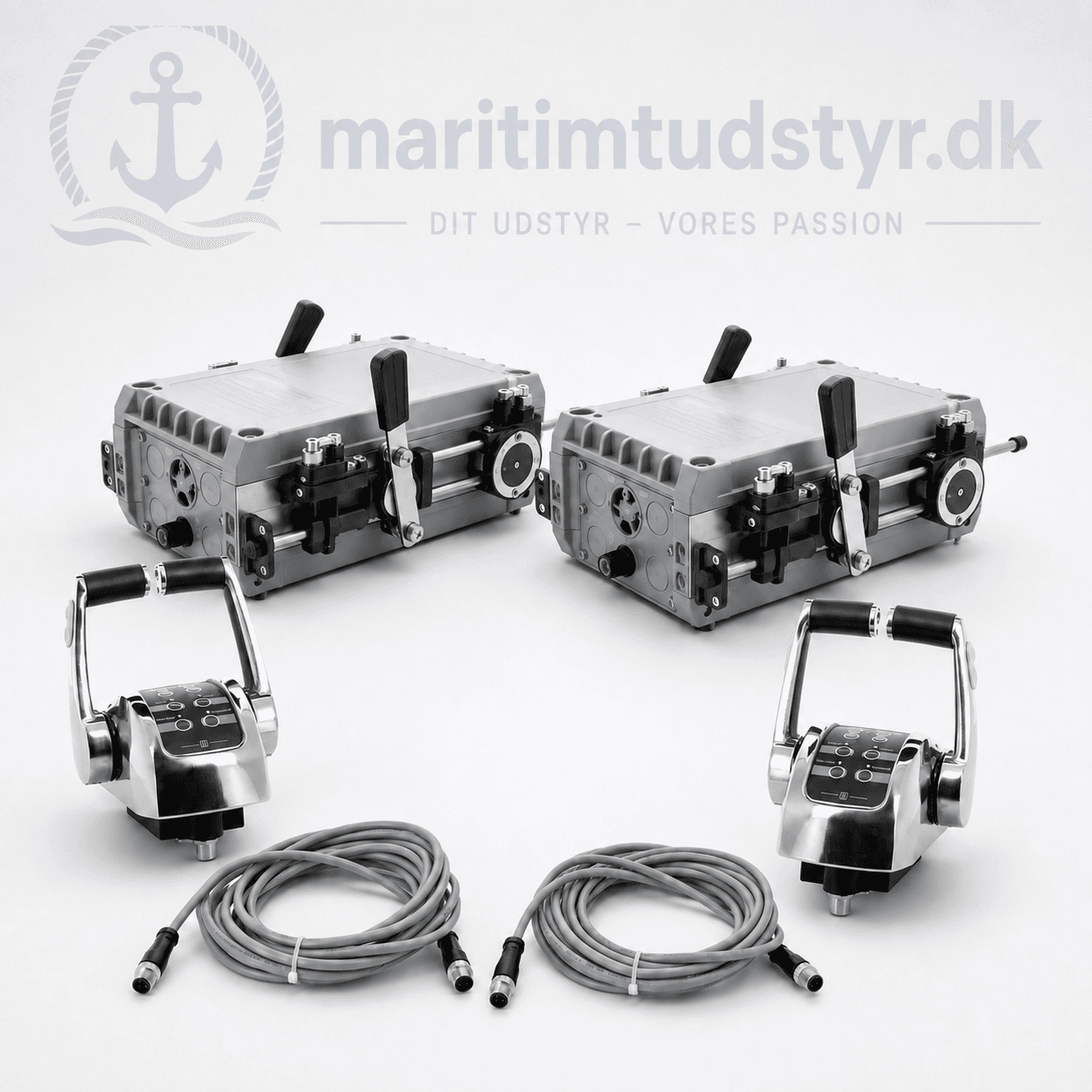 Vetus EC4 elektronisk motorkontrol med aktuator kontrolhåndtag og CAN-bus kabel til 2 x motor