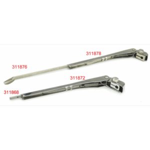Viskerarm til viskermotor med 6 mm aksel fås i 4 varianter med Maal type: 14" / Bajonetlås, 11" / Bajonetlås, 11" / t/krog, 14" / t/krog.