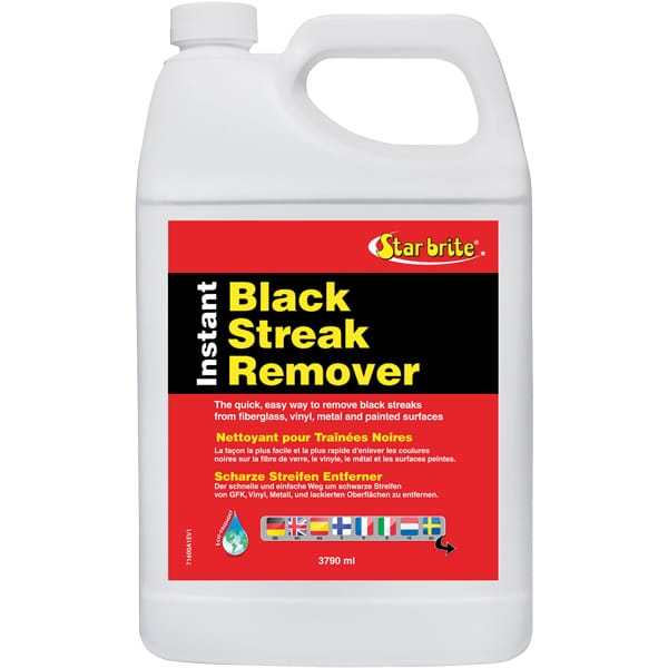Star brite Black Streak Remover 3,8 L fjerner sorte striber på båd, bil og campingvogn. Hurtig virkning – klik for køb og hur