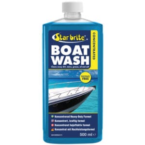 Star brite boat wash 500 ml – fosfatfri bådshampoo. Fjerner snavs, fiskeblod, salt og vandlinjemærker. Køb nu og rengør båden