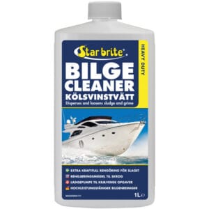 Star Brite Bilge Cleaner rengør og løsner slam i kølsvinet. 1 L — enkel anvendelse ombord. Køb nu og hold sumpen fri for lugt