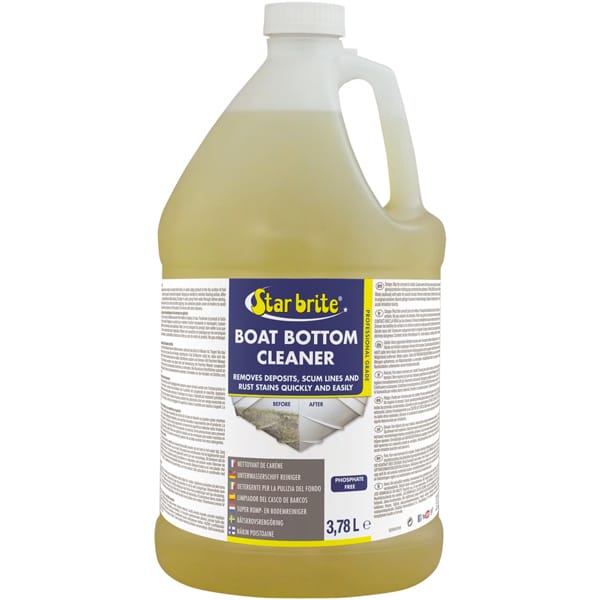 Star brite Boat Bottom Cleaner 3800 ml fjerner aflejringer og rust på glasfiber, træ, metal og rustfrit stål. Køb nu og rengø