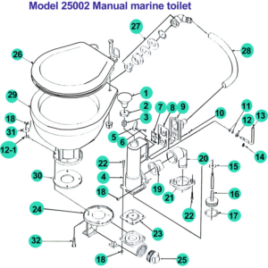 Find diverse reservedele til manuelt toilet. Vælg variant og hold dit toilet i god stand.