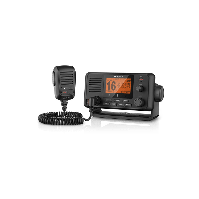 Sikre kommunikation med Garmin VHF 215i AIS marineradio. Indbygget GPS og 25W sendestyrke. Ideel til sejlere og fiskere.