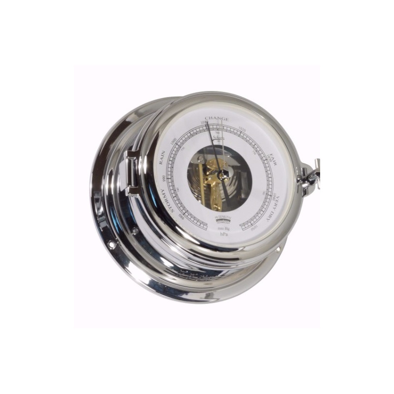 Vælg mellem Schatz Midi Barometer i lakeret eller forkromet messing. Se størrelser og varianter til dit maritime udstyr.