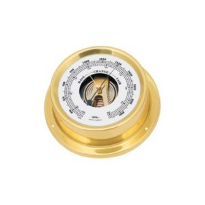 Fischer instrumenter Ø84 i poleret messing fås i 3 varianter med Instrument: Barometer med åben skala, Marineur, Termo/hygrometer.