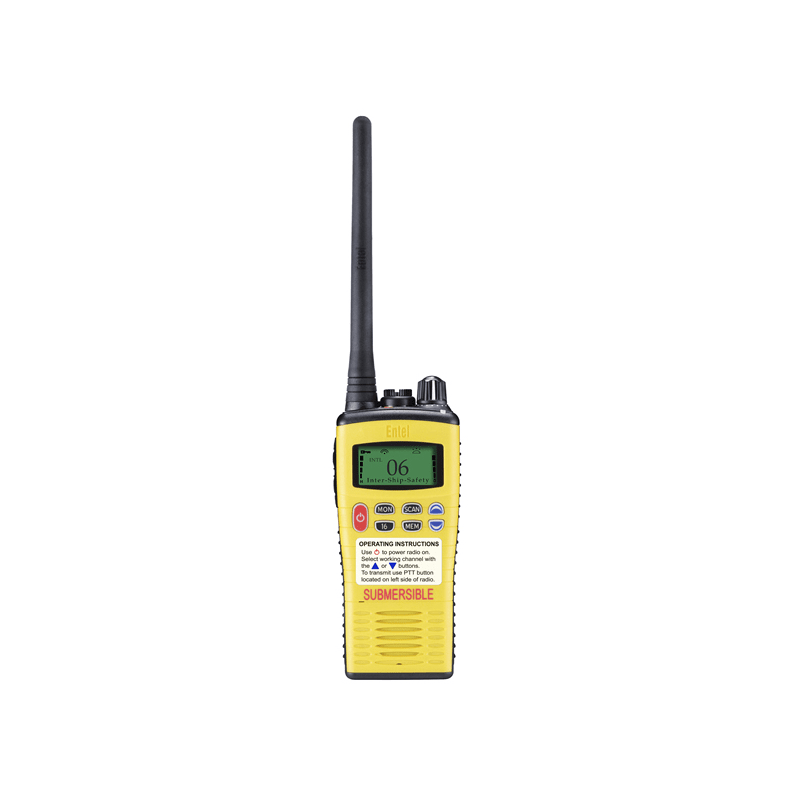 Køb Entel HT 649 GMDSS VHF radiotelefon. Vandtæt, brugervenlig og ideel til sejlads. Få pålidelig kommunikation ombord.